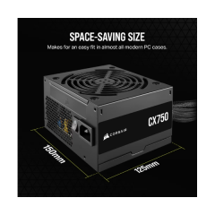 ספק CORASIR CX750 Non modular750W 80 Plus Bronz PSU