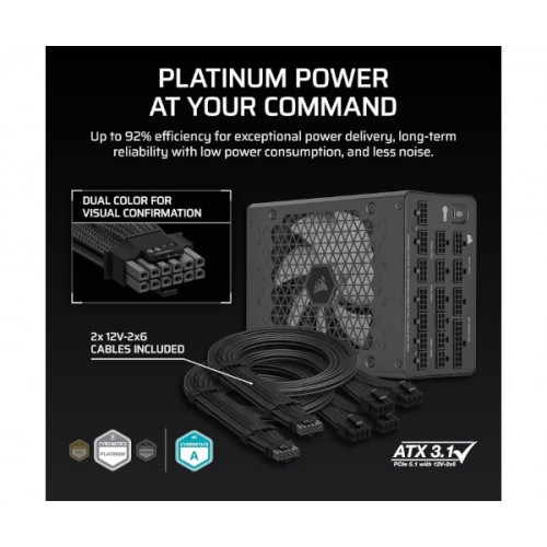 ספק Corasir HX1200i ATX3.1 Full modular 80Plus Platinum Black