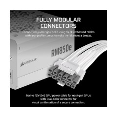 ספק Corsair RM850e ATX3.1 Fully modular 80Plus Gold White