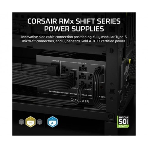 ספק כוח Corsair RM850x SHIFT 80plus Gold Fully Modular ATX ATX3.1
