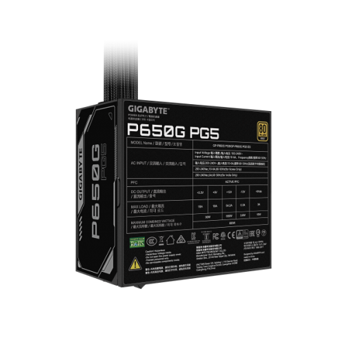 ספק כוח Gigabyte P650G 650W 80 Plus Gold ATX 3.1 PCIE 5.1