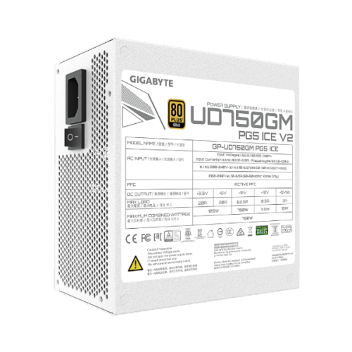 ספק Gigabyte UD750M PG5 V2 ICE 750W 80 Plus Gold ATX 3.1 PCIE 5.1