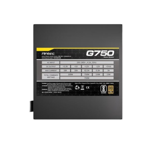 ספק כוח ANTEC ATOM G750 120MM Silent Fan Semi-Modular 80Plus Gold