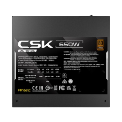 ספק כוח Antec CSK 650DC 650W ATX Non-Modular PSU 80 plus Bronze