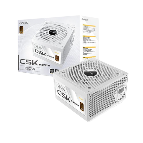 ספק כוח לבן ANTEC CSK 750DC Non-Modular 750W 80 PLUS Bronze 120MM