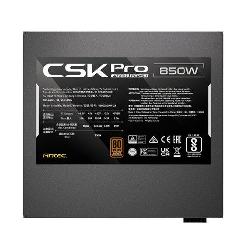 ספק כוח ANTEC CSK 850 PRO ATX3.1 Rdy Semi-Modular 80Plus Bronze