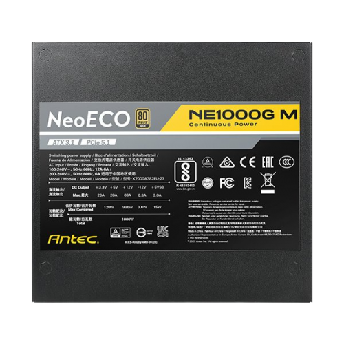 ספק כוח Antec NE1000G M ATX3.1 1000W PCIE5.1 PSU Full-Modular
