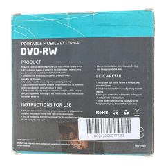 כונן DVD-RW חיצוני נייד וקפוץ, שחור דק חדש