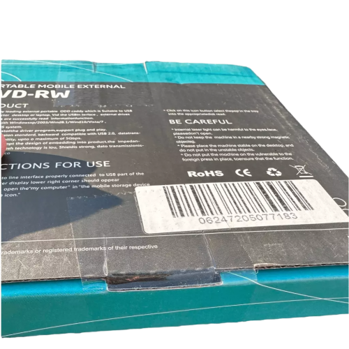 כונן DVD-RW חיצוני נייד וקפוץ, שחור דק חדש