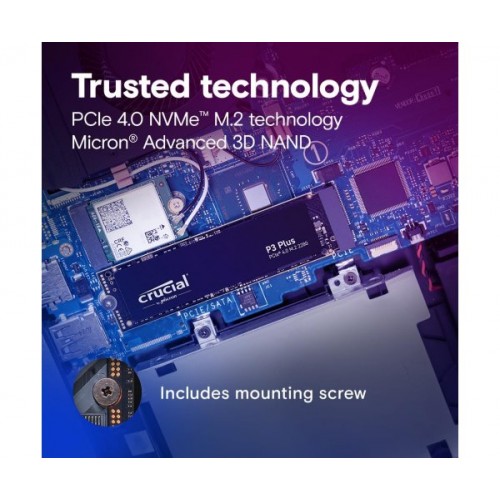 דיסק פנימי Crucial P3 Plus 2TB NVME Gen4 3D Nand 2280