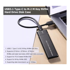 קופסא חיצונית לדיסק Gold Touch USB3.1 To M.2 NVMe Type-C