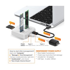 תחנת עגינה לדיסקים MAIVO Type-C to M.2/NVME Plus Card Reader