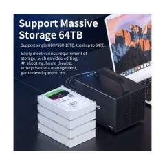 מארז ל4 דיסקים תומך RAID MAIVO 4X3.5inch USB3.1 TYPE-C HDMI