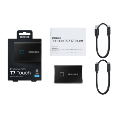 דיסק חיצוני SAMSUNG Portable SSD T7 TOUCH USB 3.2 500GB