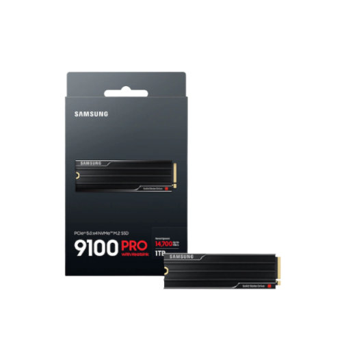 דיסק פנימי Samsung 9100 PRO W/Heatsink 1TB Gen5 M.2 NVME 2.0