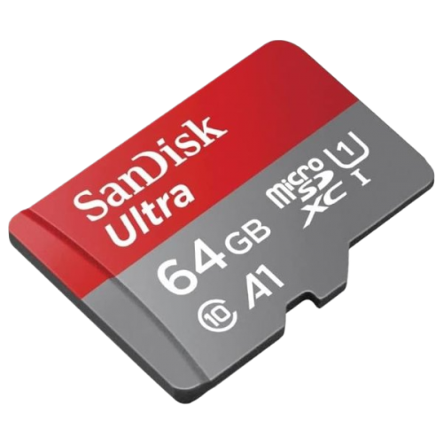 כרטיס זכרון SanDisk 64GB Ultra microSDXC UHS-I Up to 140MB/s C10