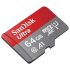 כרטיס זכרון SanDisk 64GB Ultra microSDXC UHS-I Up to 140MB/s C10