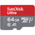 כרטיס זכרון SanDisk 64GB Ultra microSDXC UHS-I Up to 140MB/s C10