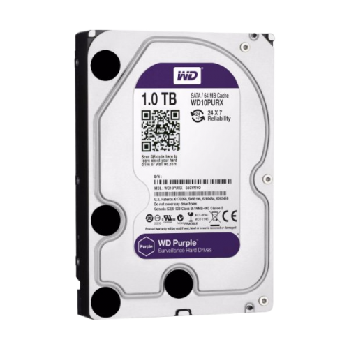דיסק קשיח פנימי לנייח WD 1TB Purple 5400rpm 64MB 3.5