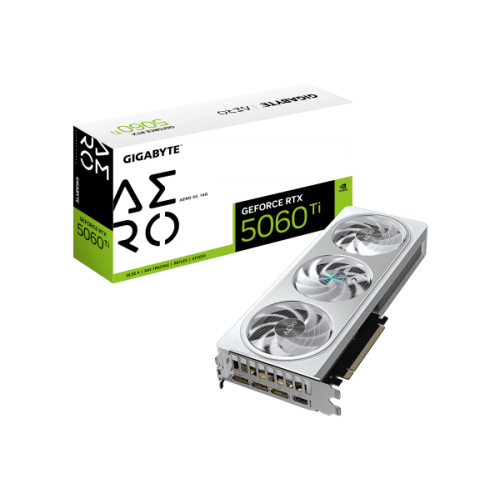 כרטיס מסך Gigabyte RTX 5060 Ti AERO OC 16GB white
