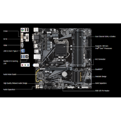 לוח אם מתוקן למעבדי אינטל דור 10 GIGABYTE B460M DS3H
