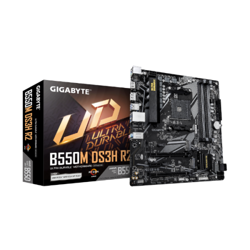 לוח אם למעבדי Gigabyte B550M DS3H R2 DDR4 Micro-Atx For AMD AM4