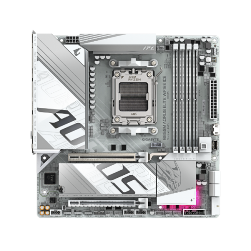לוח אם Gigabyte B850M AORUS ELITE WIFI6E ICE M-ATX DDR5 AM5 2.5GB