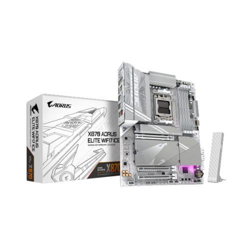 לוח אם GIGABYTE X870 AORUS ELITE X ICE X3D WIFI7 ATX BT 2.5GBE