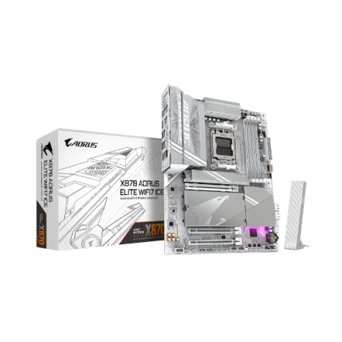 לוח אם Gigabyte X870 AORUS ELITE X3D ICE AMD AM5 WIFI7 ATX