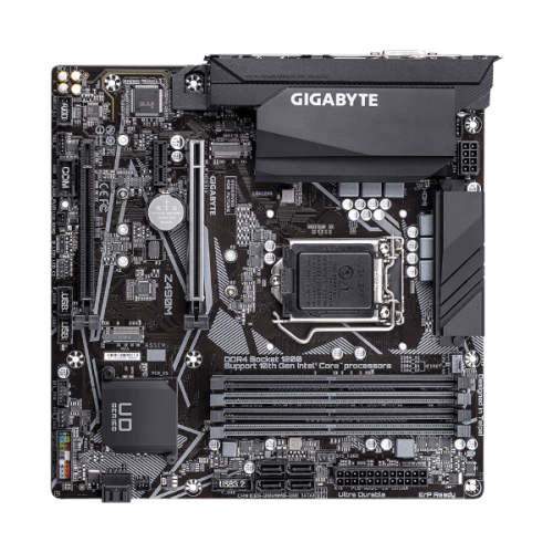 לוח אם משופץ דור 10 Gigabyte Z490M Micro-ATX DVI HDMI DP