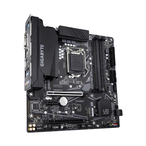 לוח אם משופץ דור 10 Gigabyte Z490M Micro-ATX DVI HDMI DP
