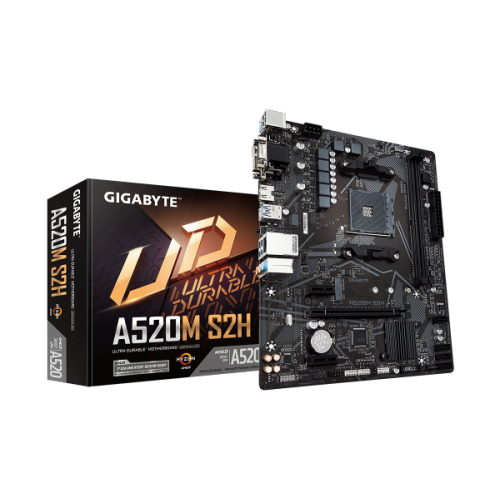 לוח אם למעבדי Gigabyte A520M S2H 1.3 VGA DVI HDMI AM4 AMD