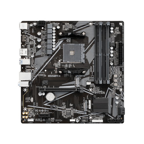 לוח אם Gigabyte B550M K DDR4 for AMD AM4 DP HDMI Micro-Atx