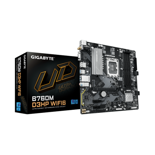 לוח אם אינטל GIGABYTE B760M D3HP WIFI6 mATX DP HDMI VGA LGA1700