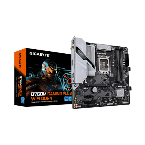 לוח אם GIGABYTE B760M GAMING PLUS WIFI DDR4 mATX LGA 1700 1GbE