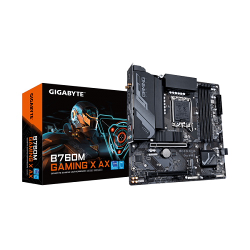 לוח אינטל דורות 12-14 Gigabyte B760M GAMING X AX 1.1 DDR5 Wifi BT