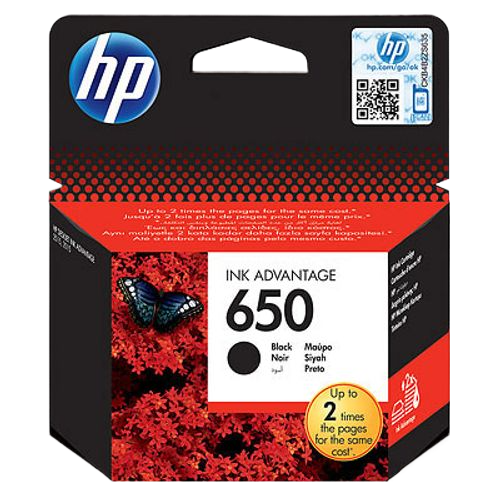 ראש דיו (שחור) מקורי HP 650 CZ102AE