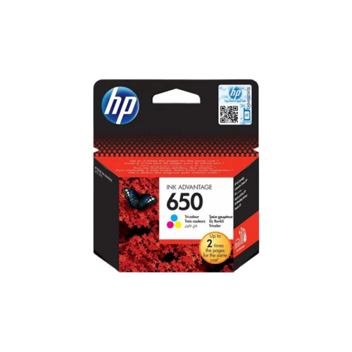 ראש דיו מקורי צבעוני HP 650 CZ102AE 