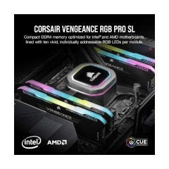 זכרון קיט לנייח CORSAIR 32GB 4X8 DDR4 3200MHz CL16 RGB PRO Black