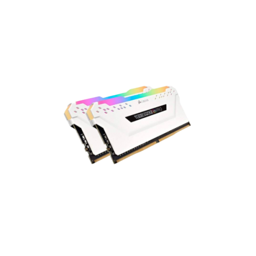 זכרון לנייח CORSAIR VENGEANCE RGB PRO 32GB 2x16GB DDR4 DRAM WHITE