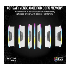 זכרון לנייח CORSAIR Vengeance RGB 32GB 2x16GB DDR5 5600 C40 White