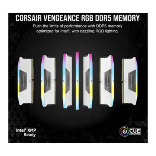 זכרון לנייח CORSAIR Vengeance RGB 32GB 2x16GB DDR5 5600 C40 White