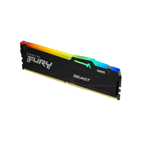 זכרון לנייח Kingston Fury Beast Black RGB 32GB 6400MHZ DDR5 C32