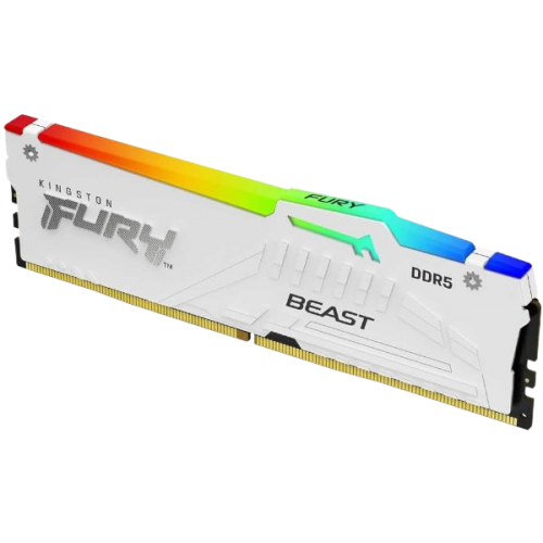 ז.לבן לנייח DDR5 32GB 2x16GB 6400Mhz C32 Kingston Fury Beast RGB