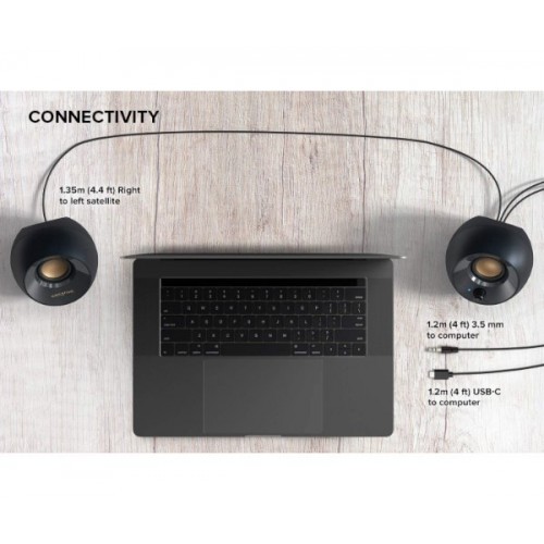 רמקולים למחשב Creative Pebble V2 Black 2.0 USB powered Black