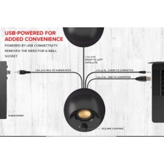 רמקולים Black Creative Pebble Plus 2.1 USB
