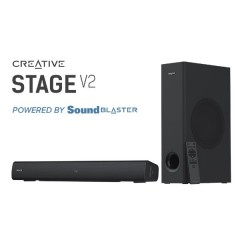 רמקולים CREATIVE STAGE V2 2.1 SOUNDBAR+SUBWOFER BT 5.0 160W ARC