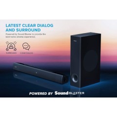 רמקולים CREATIVE STAGE V2 2.1 SOUNDBAR+SUBWOFER BT 5.0 160W ARC