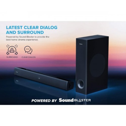 רמקולים CREATIVE STAGE V2 2.1 SOUNDBAR+SUBWOFER BT 5.0 160W ARC