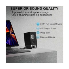 רמקולים סטריאו Edifier R19BT 4W Deep Bass AUX